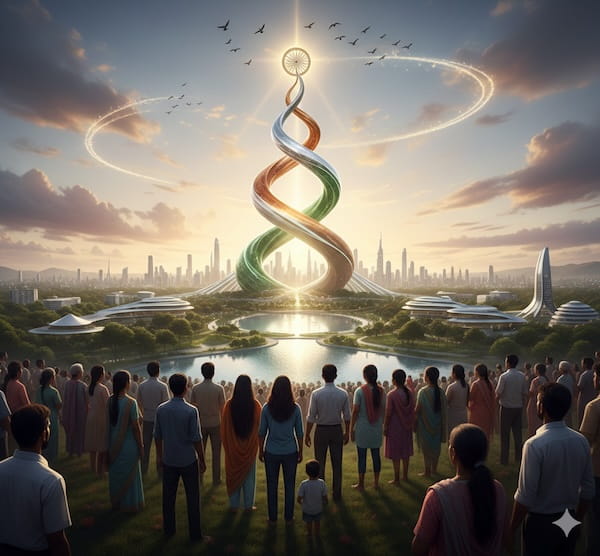 <p>भारत का नव गान</p>